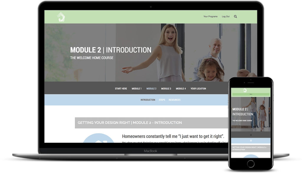 Online Course Welcome Module Examples Online Home Building & Remodelling Course (USA) | Join Now!